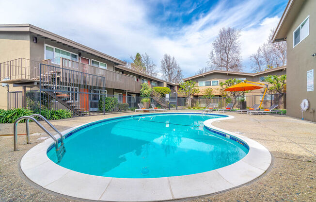 the swimming pool at our apartments at Element LLC, Sunnyvale, CA