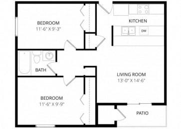 2 beds, 1 bath, 780 sqft, $1,695