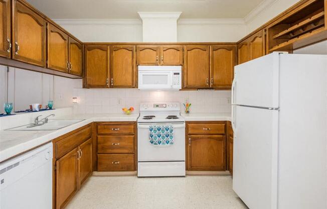 Refrigerator And Kitchen Appliances at Dartmouth Tower at Shaw, California, 93612