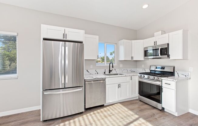Private balcony + private patio!
