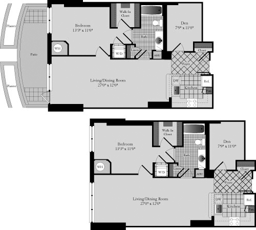 1 bed, 1 bath, 903 sqft, $3,596, Unit 838