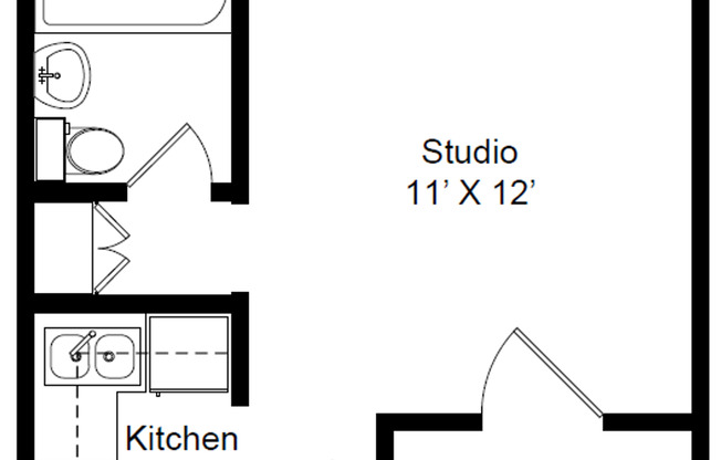 Studio, 1 bath, 300 sqft, $1,295, Unit 530-413