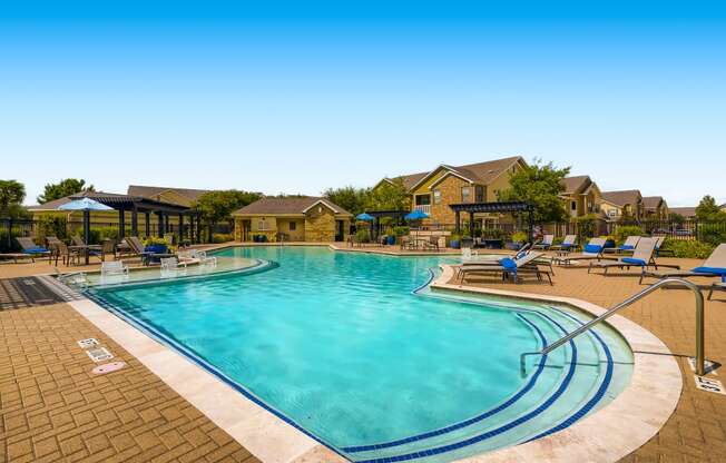 the swimming pool at our apartments