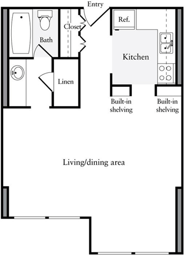 Studio, 1 bath, 458 sqft, $2,229, Unit 0723