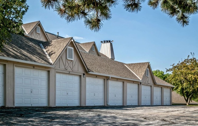 Detached garages at Edgewater Court Apartments, Omaha, NE