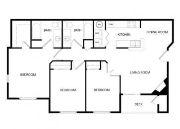 3 beds, 2 baths, 1,159 sqft, $2,550