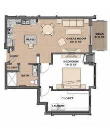 1 bed, 1 bath, 850 sqft, $1,715