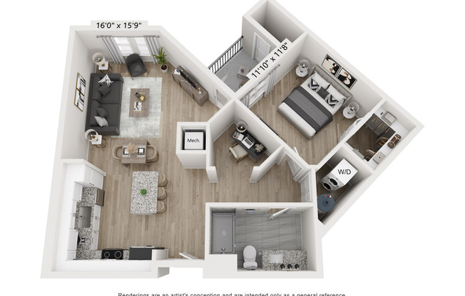 1 bed, 1 bath, 945 sqft, $1,910