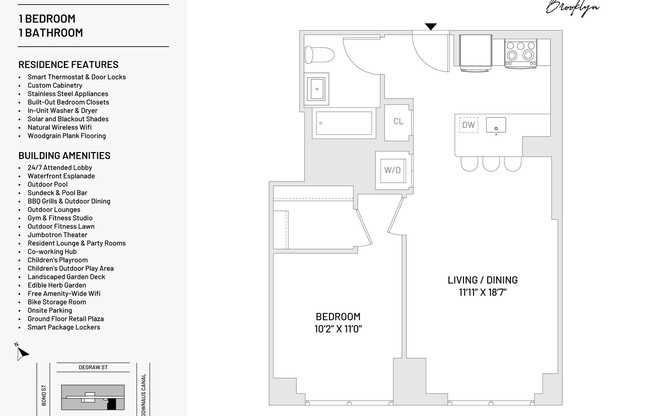 1 bed, 1 bath, $4,660, Unit 805
