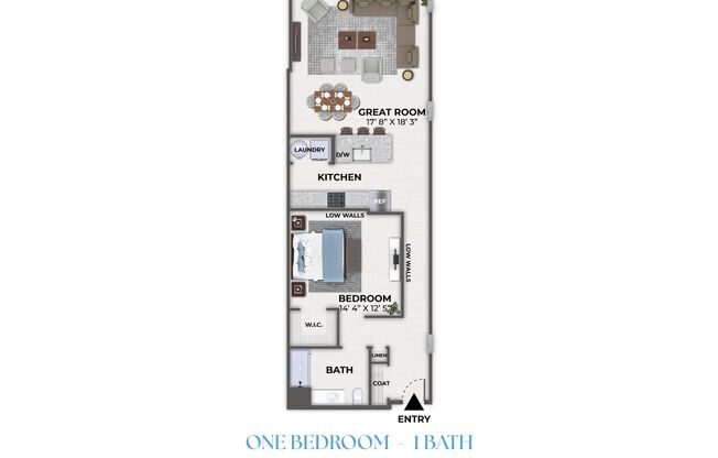 1 bed, 1 bath, 964 sqft, $2,625, Unit 1214
