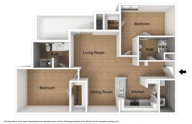2 beds, 2 baths, 1,186 sqft, $1,250