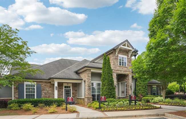 The leasing office and clubhouse