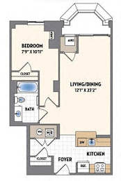 1 bed, 1 bath, 851 sqft, $2,128