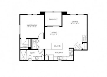 1 bed, 1 bath, 703 sqft, $1,142