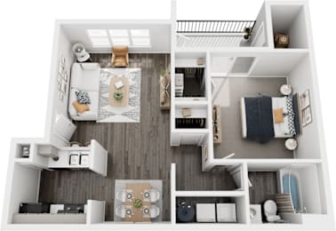 1 bed, 1 bath, 793 sqft, $1,122