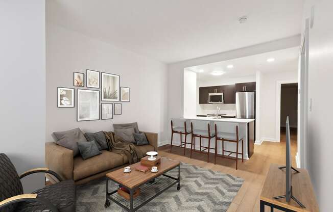 Open concept living spaces - The Republic Apartments
