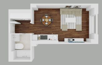 Studio, 1 bath, 350 sqft, $3,295, Unit 438