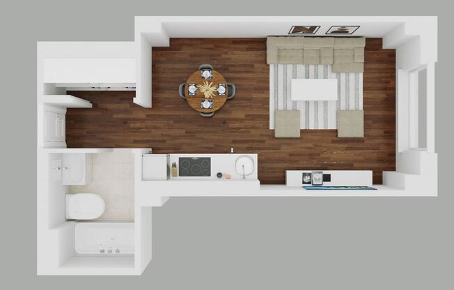 Studio, 1 bath, 350 sqft, $3,295, Unit 438
