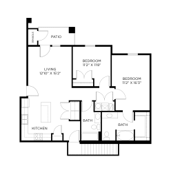 2 beds, 2 baths, 1,073 sqft, $1,905