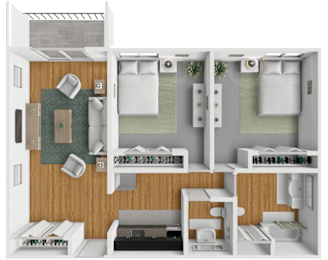 2 beds, 1.5 baths, 1,100 sqft, $1,099