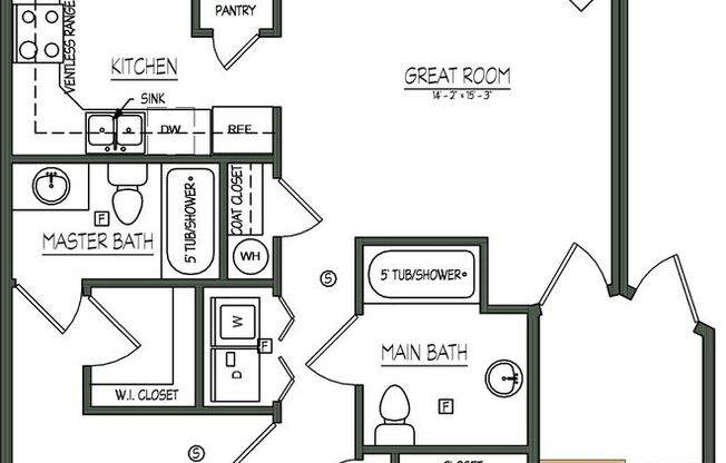 2 beds, 2 baths, 981 sqft, $1,699, Unit 210