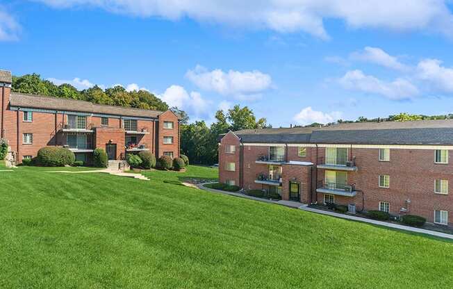 Exterior Community Building and Landscape at Heights Marlborough Apartments in Boston, MA.