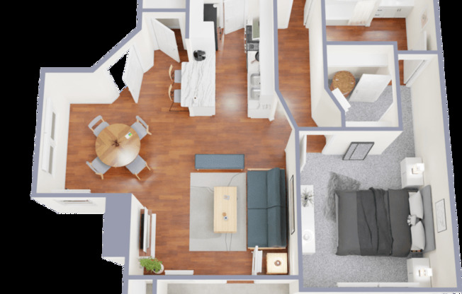 1 bed, 1.5 baths, 925 sqft, $1,405