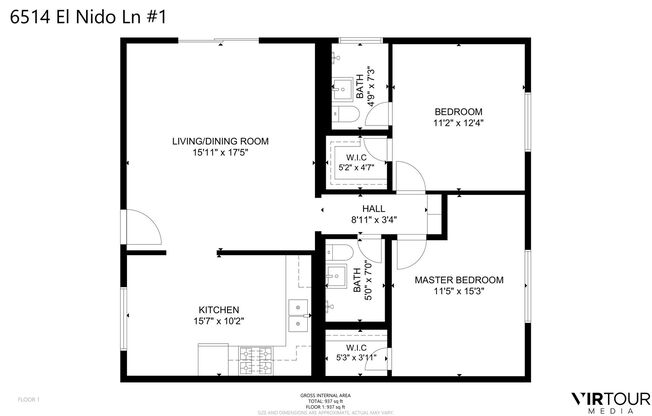 2 beds, 2 baths, 900 sqft, $4,336.2, Unit 1