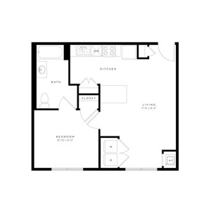 1 bed, 1 bath, 647 sqft, $1,360