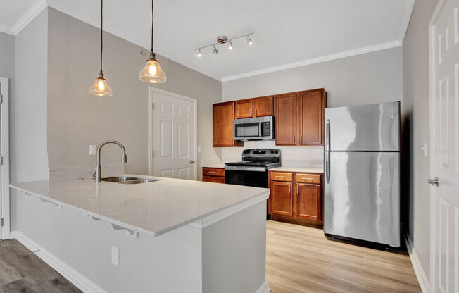 Kitchen with Stainless Steel Appliances at Chenal Pointe at the Divide, Little Rock, AR, 72223