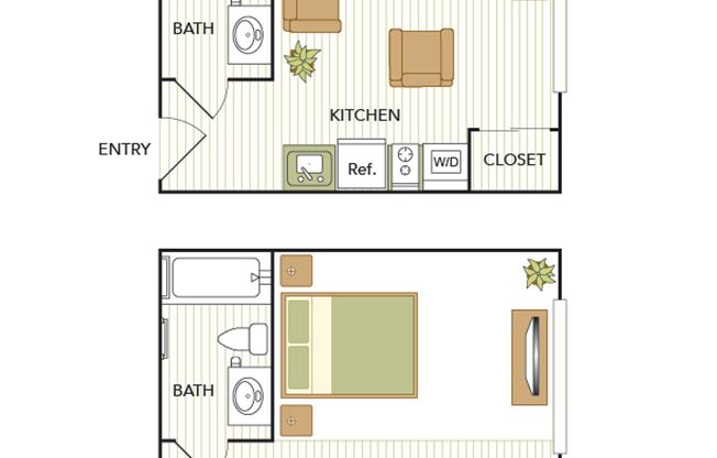 Studio, 1 bath, 289 sqft, $1,300