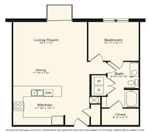 1 bed, 1 bath, 806 sqft, $2,696
