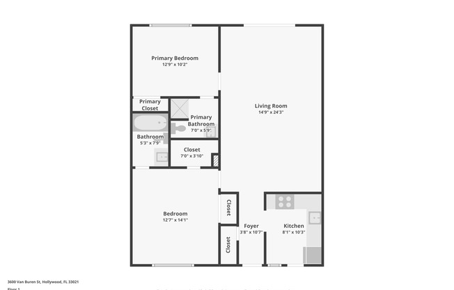 2 beds, 2 baths, 1,100 sqft, $2,150, Unit 04_301