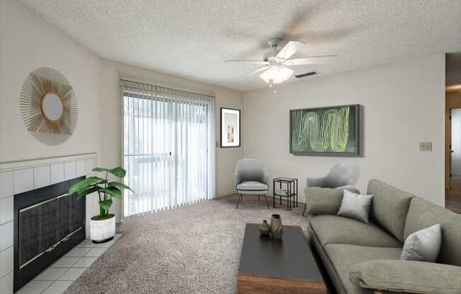 Living room with sofa at Paradise Island, Florida