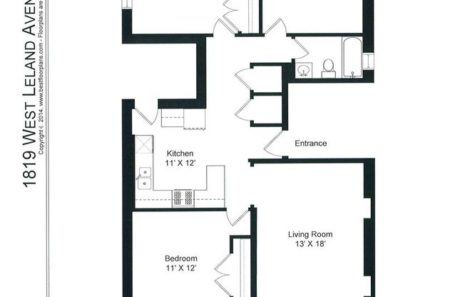 3 beds, 1 bath, 1,240 sqft, $3,550, Unit 1819L-2