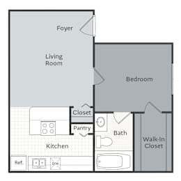 1 bed, 1 bath, 550 sqft, $645