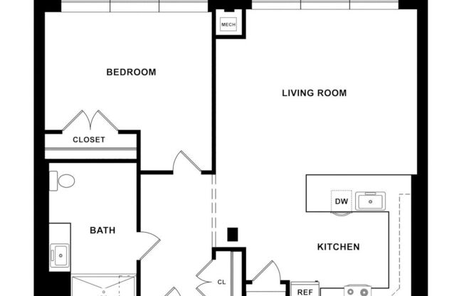 1 bed, 1 bath, 784 sqft, $1,655