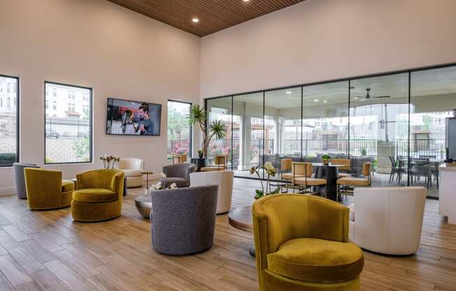 social lounge at Reveal Skyline apartments