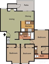 3 beds, 2 baths, 1,109 sqft, $2,329