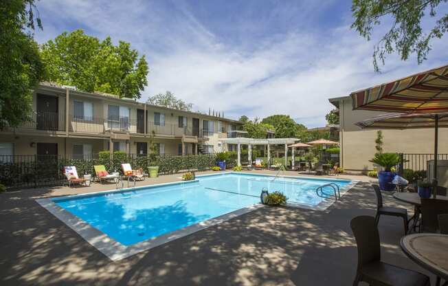 Swimming pool and pool furniture