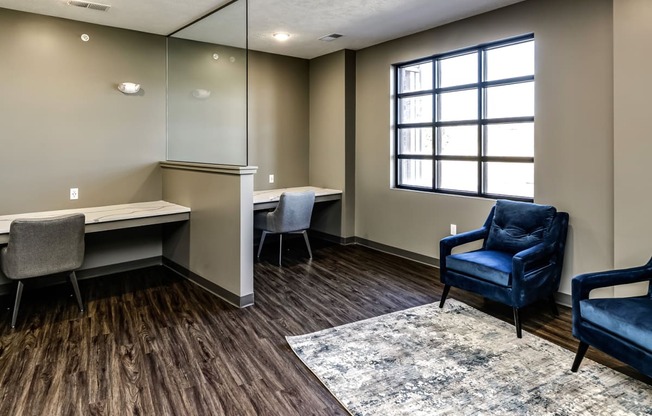Co-work space at The Apartments at Lux 96 in Papillion, NE
