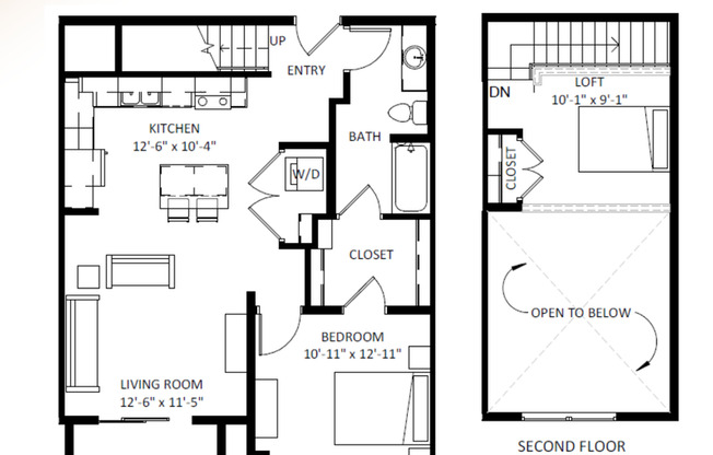 2 beds, 1 bath, 1,090 sqft, $1,990, Unit 5604-406
