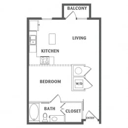 1 bed, 1 bath, 672 sqft, $1,125