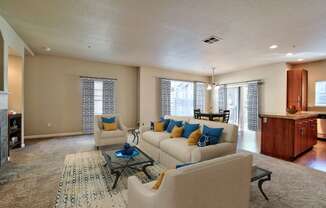 Springwater Crossing Apartments staged living room