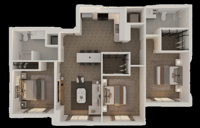 3 beds, 2 baths, 1,299 sqft, $3,600, Unit 525