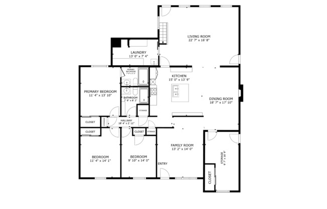 4 beds, 2 baths, $3,400