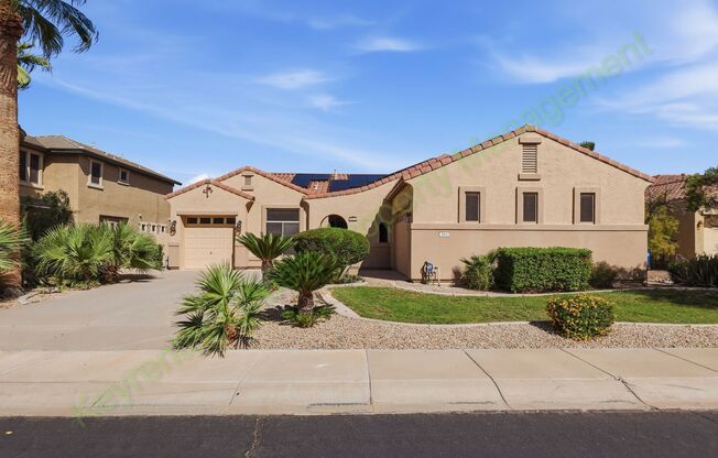 Stunning Single-Story Gilbert Home with Private Pool, Solar, Den & 3-Car Garage!