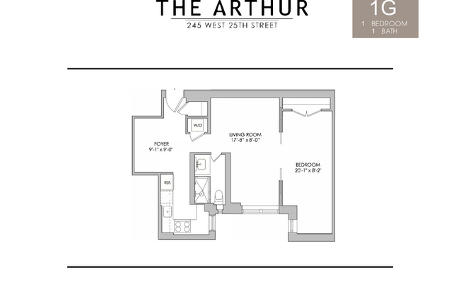 1 bed, 1 bath, 679 sqft, $5,650, Unit 1G
