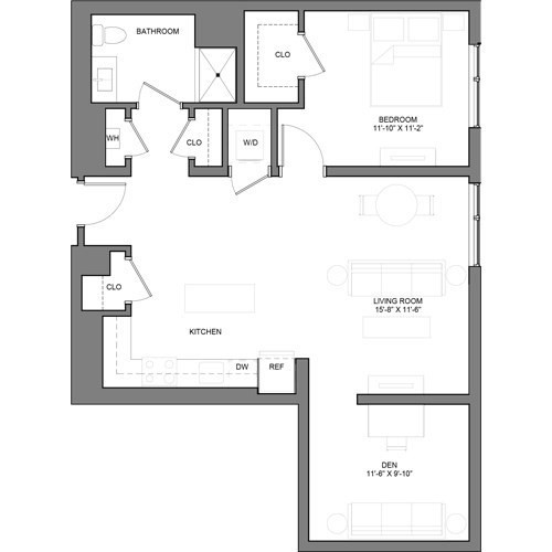 Studio, 1 bath, 892 sqft, $4,395, Unit 616