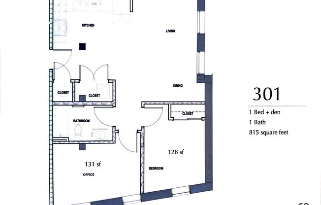 1 bed, 1 bath, 609 sqft, $2,650, Unit APT 301